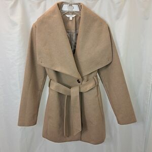 Charming Charlie Beige Tan Wrap Coat with Belt New With Tags Size Small